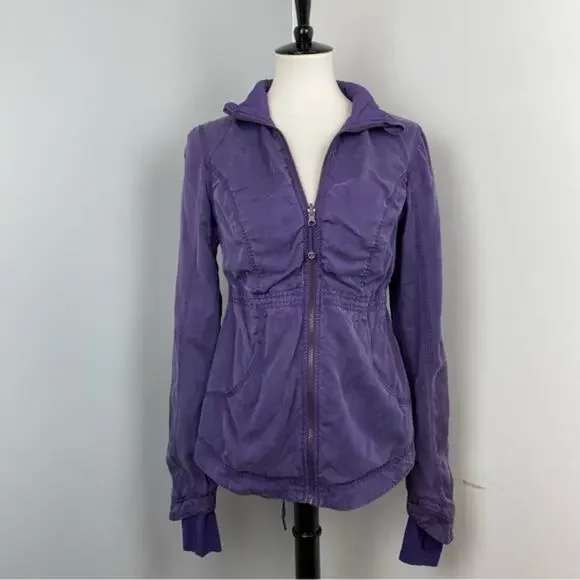 Lululemon Inner Peace Reversible Jacket Concord Grape Sz 6 Full Zip - Picture 4 of 15
